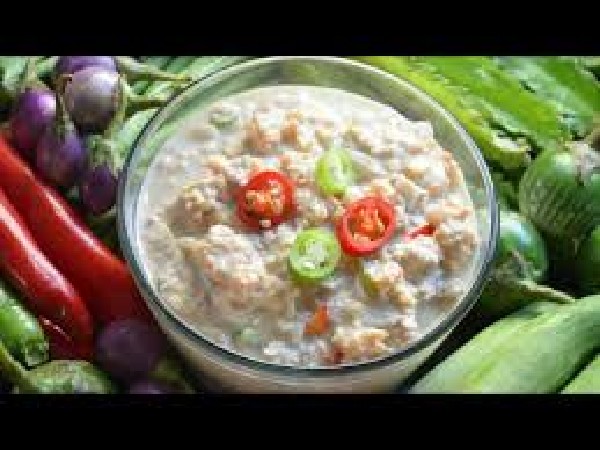 หลนหมูสับ+ชุดผัก